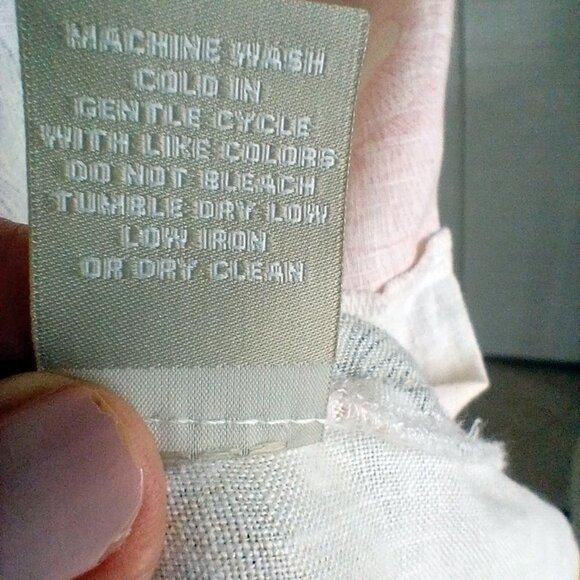 Joan Vass Sleeveless Linen Tunic - Coral and Charcoal - Picture 14 of 16